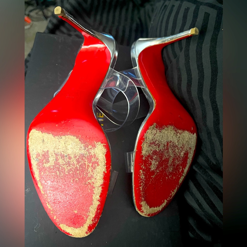 Authentic Christian Louboutin Clear Strap Heels - Picture 12 of 17